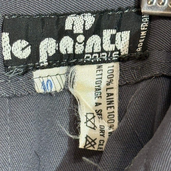 Le Painty Paris 100% Wool Gray Pleated Dress Slacks Made in France Size 10 - Picture 5 of 6